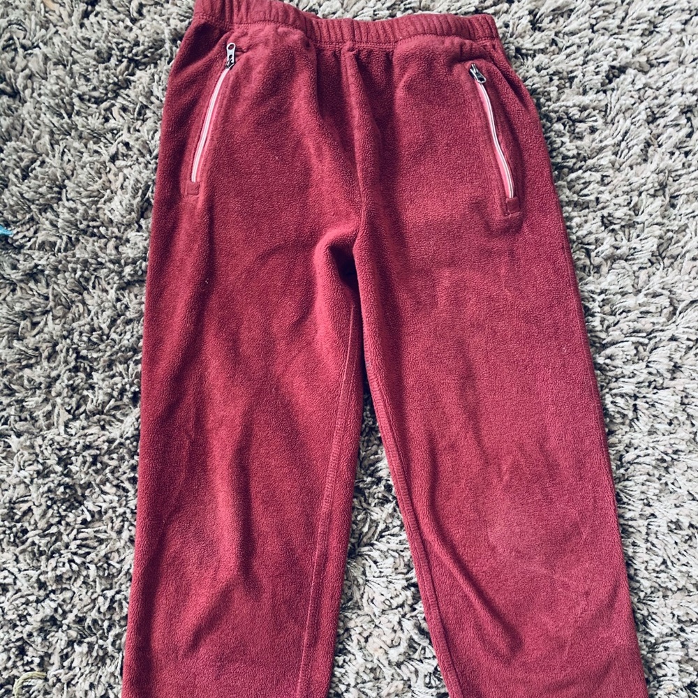 Hanna Anderson Burgundy Fleece Pants